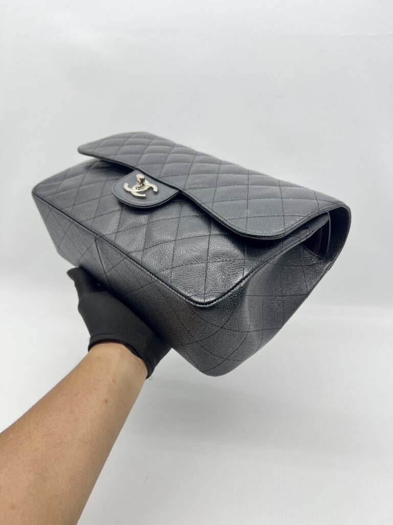 Chanel Jumbo Classic D Flap Caviar Black SHW