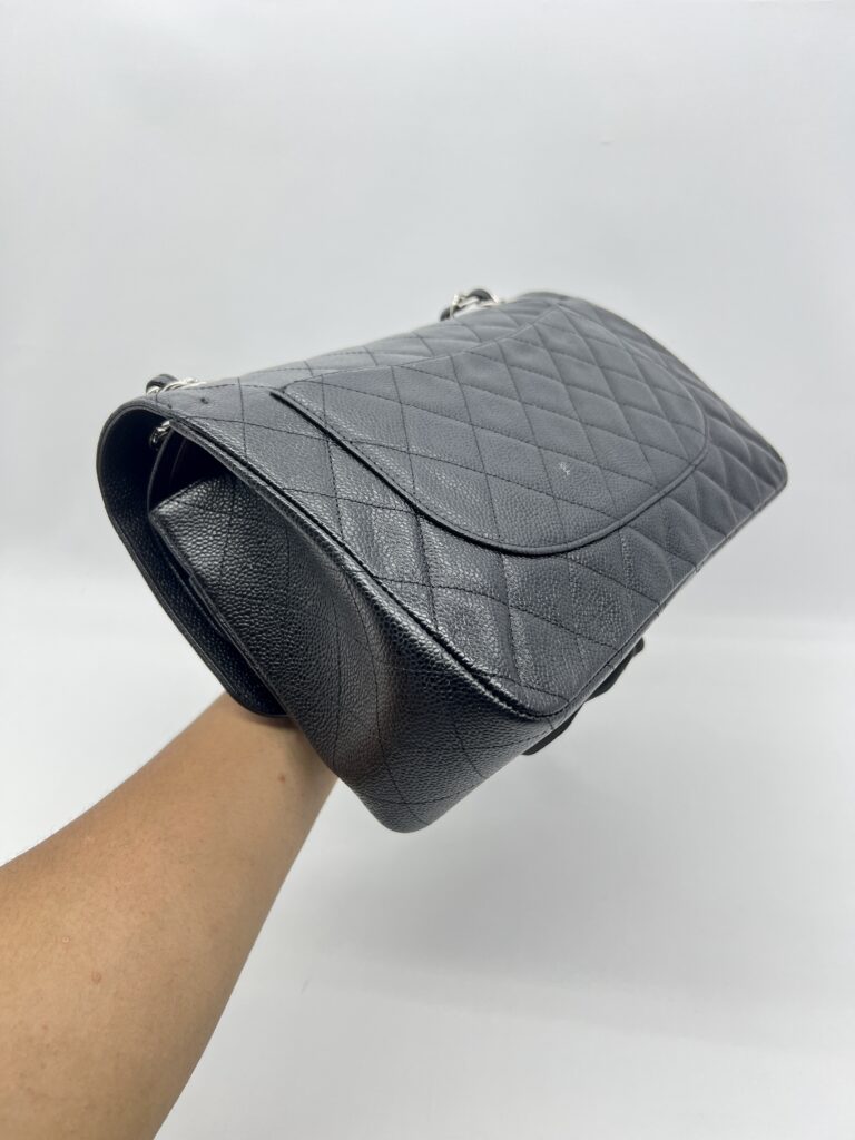 Chanel Jumbo Classic D Flap Caviar Black SHW