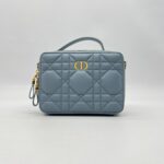 Dior Caro Box Bag Blue GHW