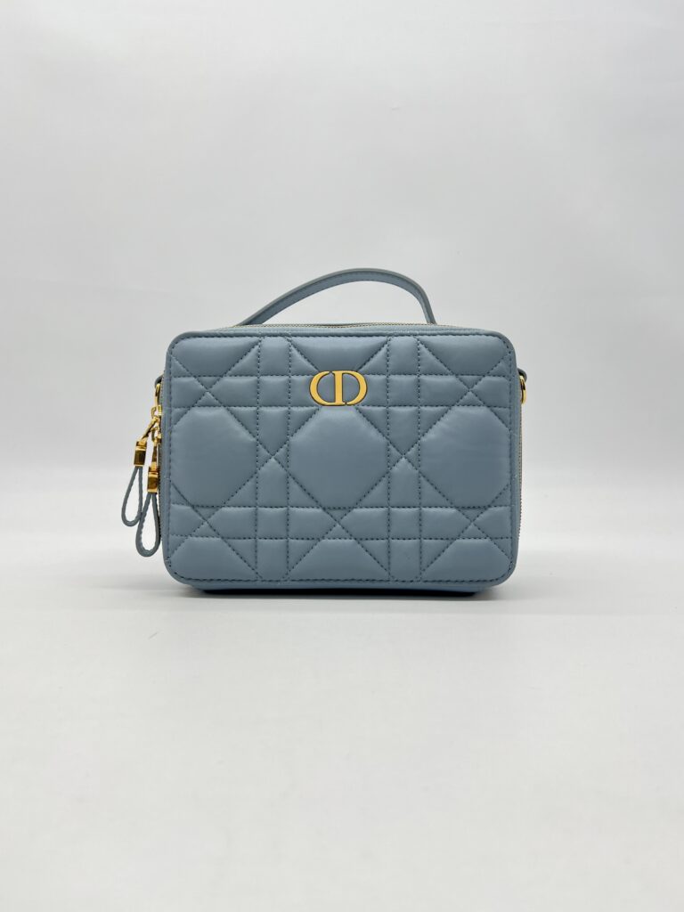 Dior Caro Box Bag Blue GHW