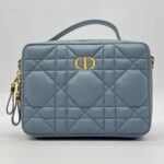 Dior Caro Box Bag Blue GHW