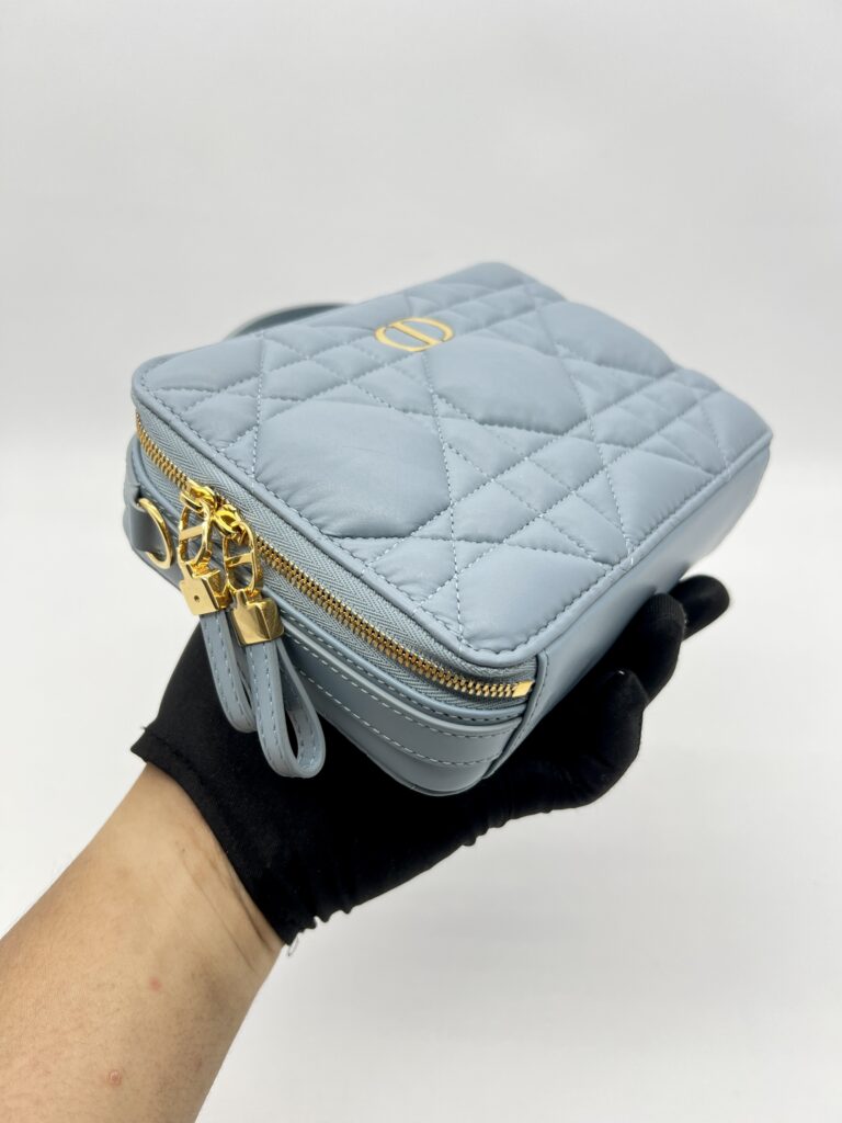 Dior Caro Box Bag Blue GHW