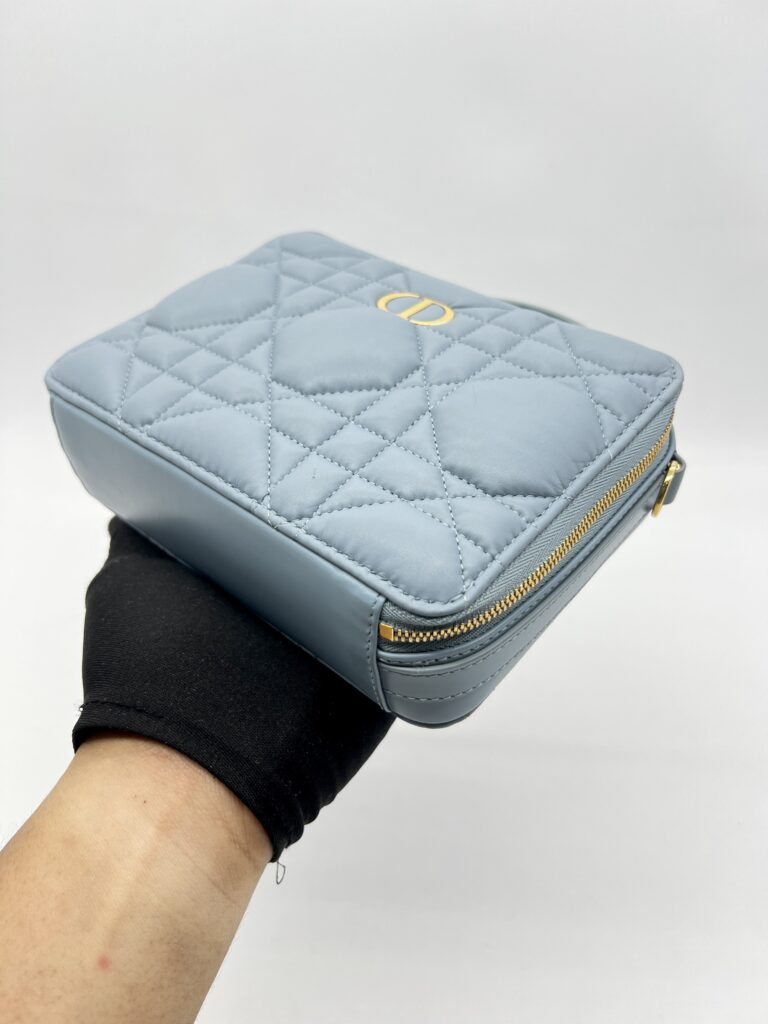 Dior Caro Box Bag Blue GHW