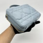 Dior Caro Box Bag Blue GHW