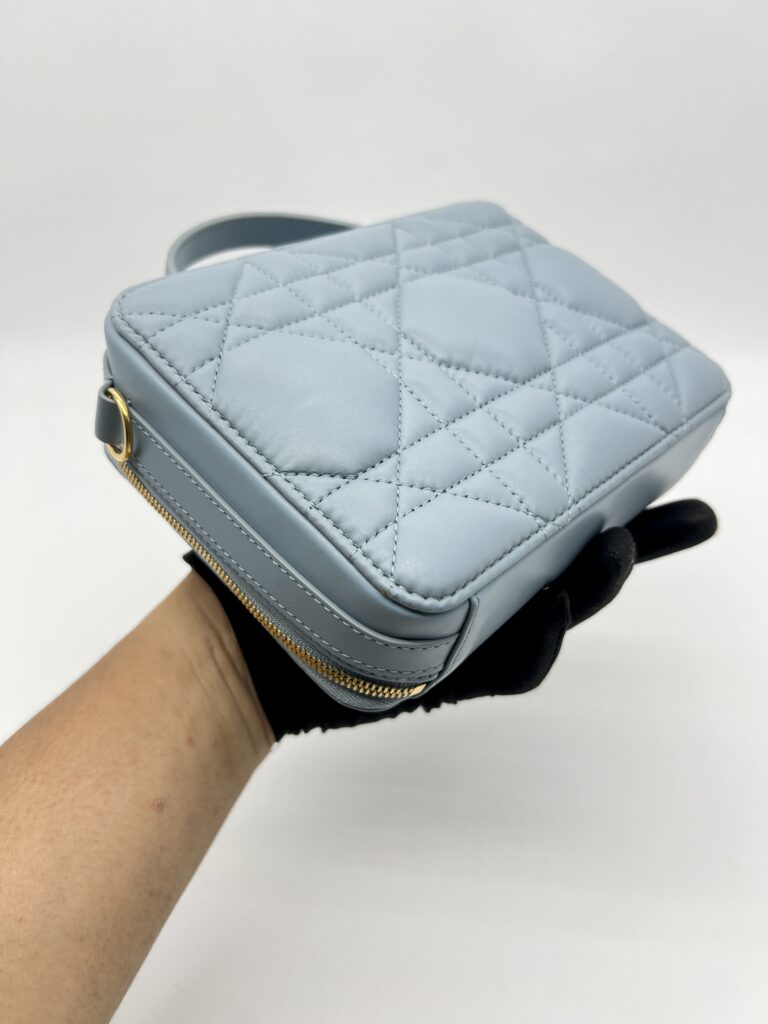 Dior Caro Box Bag Blue GHW