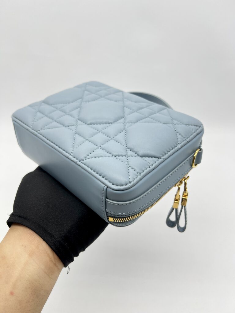 Dior Caro Box Bag Blue GHW