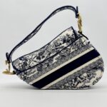 Dior Saddle Medium Canvas Toile De Jouy GHW