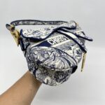 Dior Saddle Medium Canvas Toile De Jouy GHW