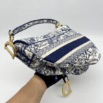 Dior Saddle Medium Canvas Toile De Jouy GHW