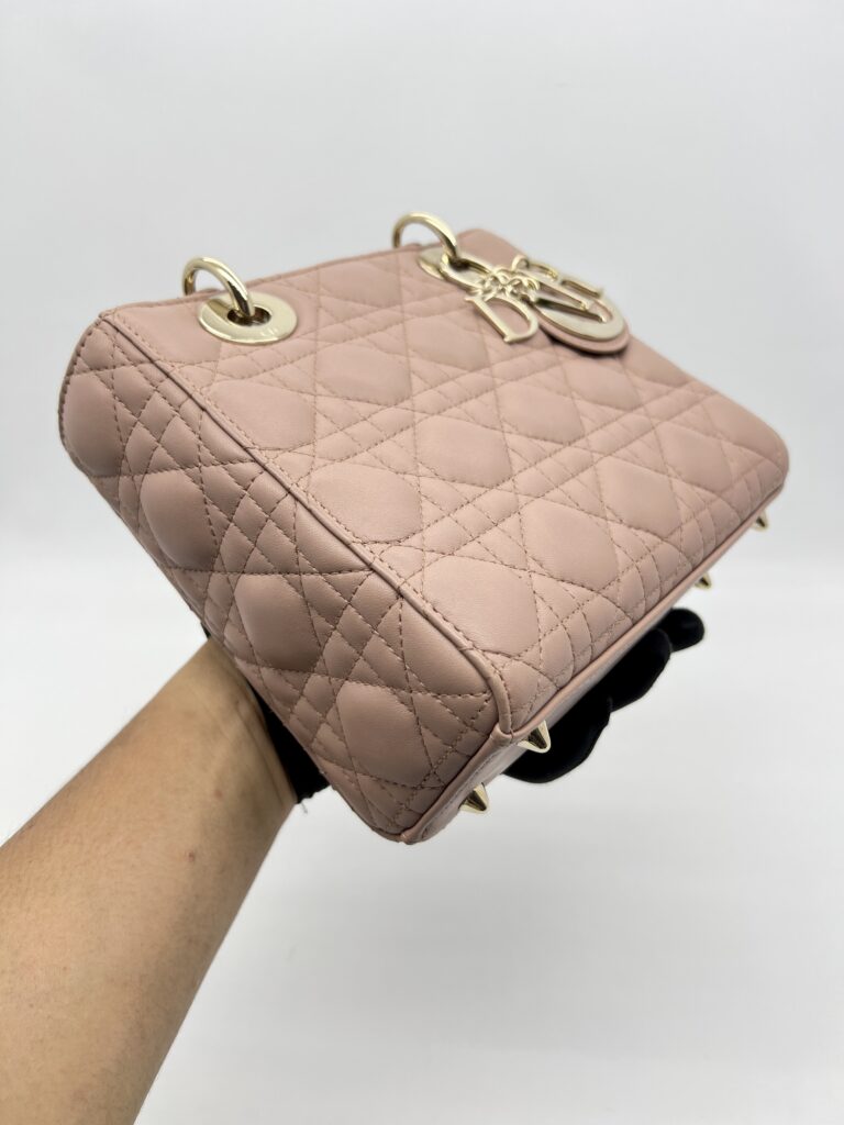 Dior Lady D Small Lambskin Blush GHW
