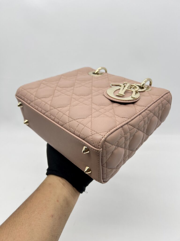 Dior Lady D Small Lambskin Blush GHW