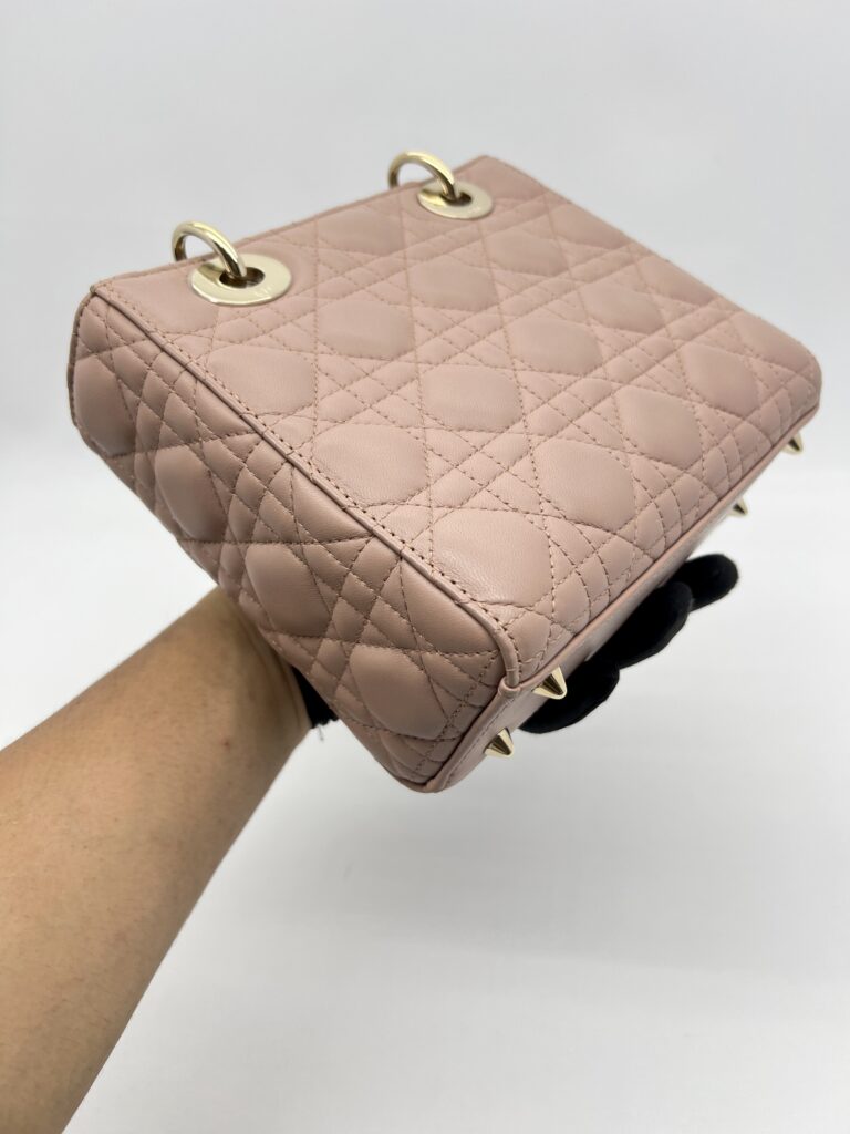 Dior Lady D Small Lambskin Blush GHW