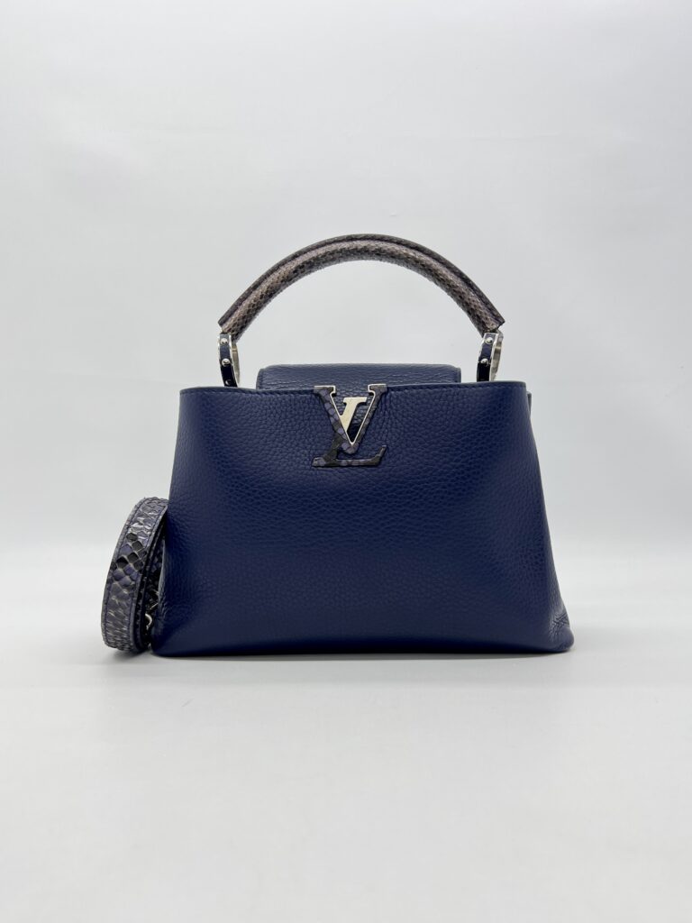 Louis Vuitton Capucines Phyton Navy Handle Phyton SHW