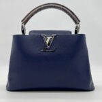 Louis Vuitton Capucines Phyton Navy Handle Phyton SHW