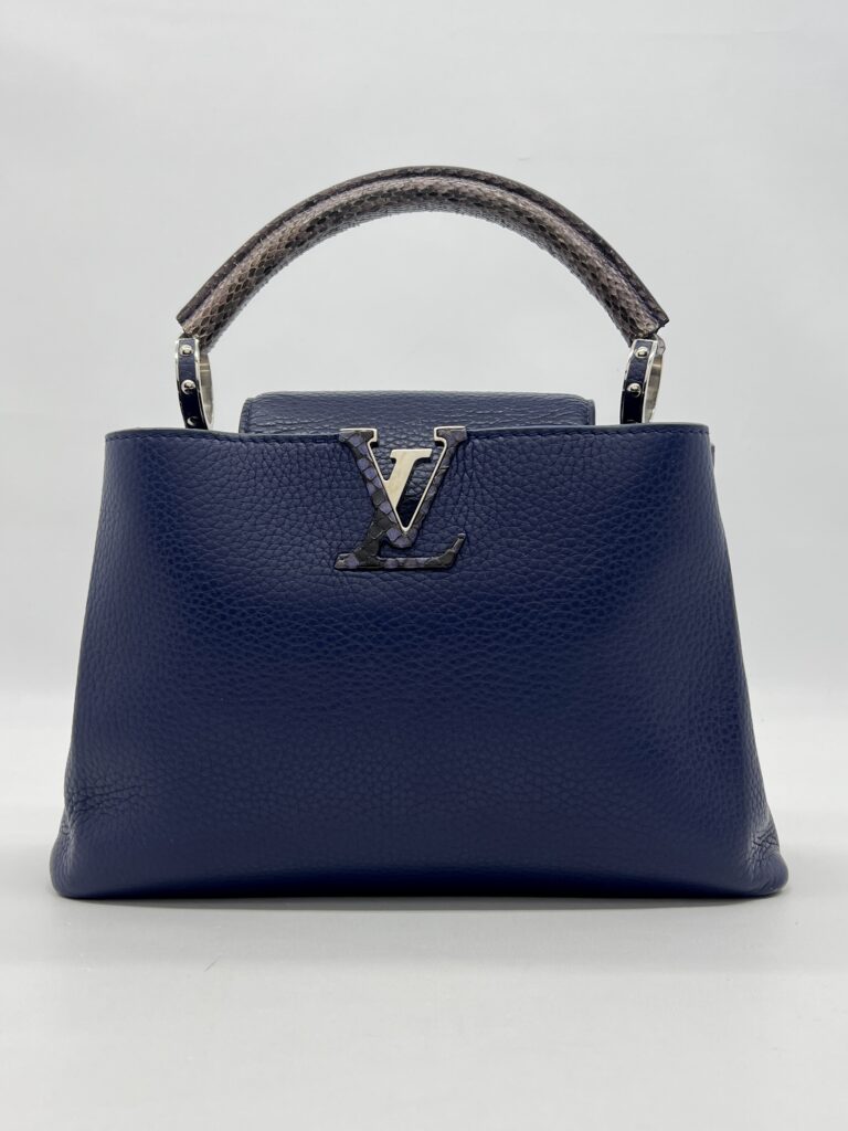 Louis Vuitton Capucines Phyton Navy Handle Phyton SHW