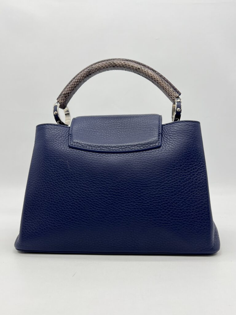 Louis Vuitton Capucines Phyton Navy Handle Phyton SHW