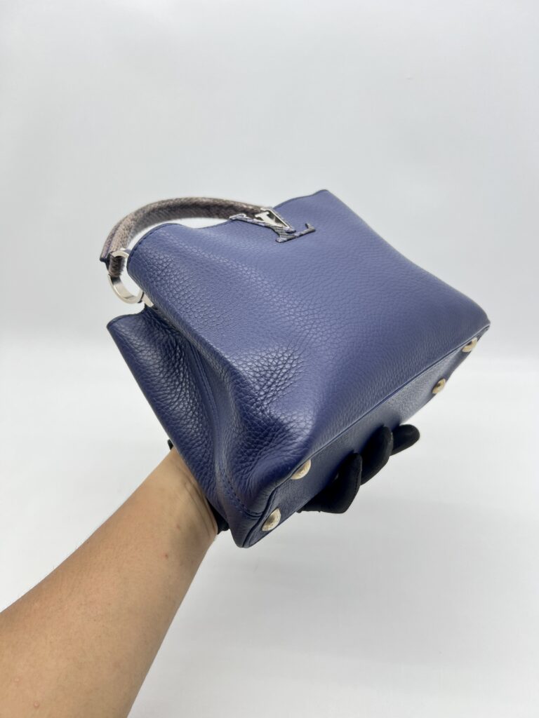 Louis Vuitton Capucines Phyton Navy Handle Phyton SHW