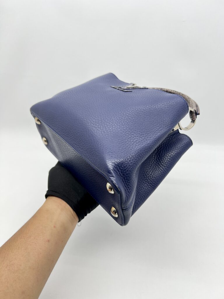 Louis Vuitton Capucines Phyton Navy Handle Phyton SHW