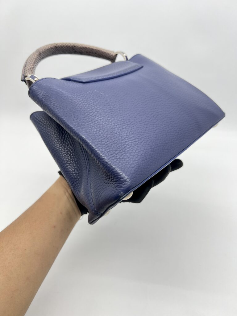 Louis Vuitton Capucines Phyton Navy Handle Phyton SHW