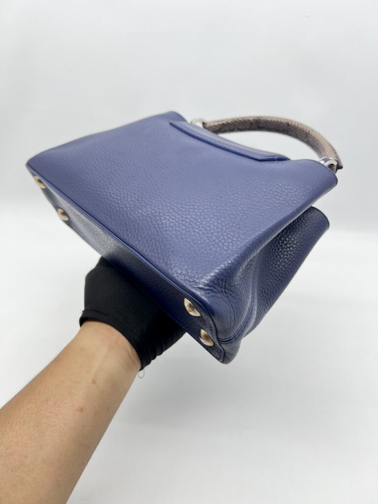 Louis Vuitton Capucines Phyton Navy Handle Phyton SHW
