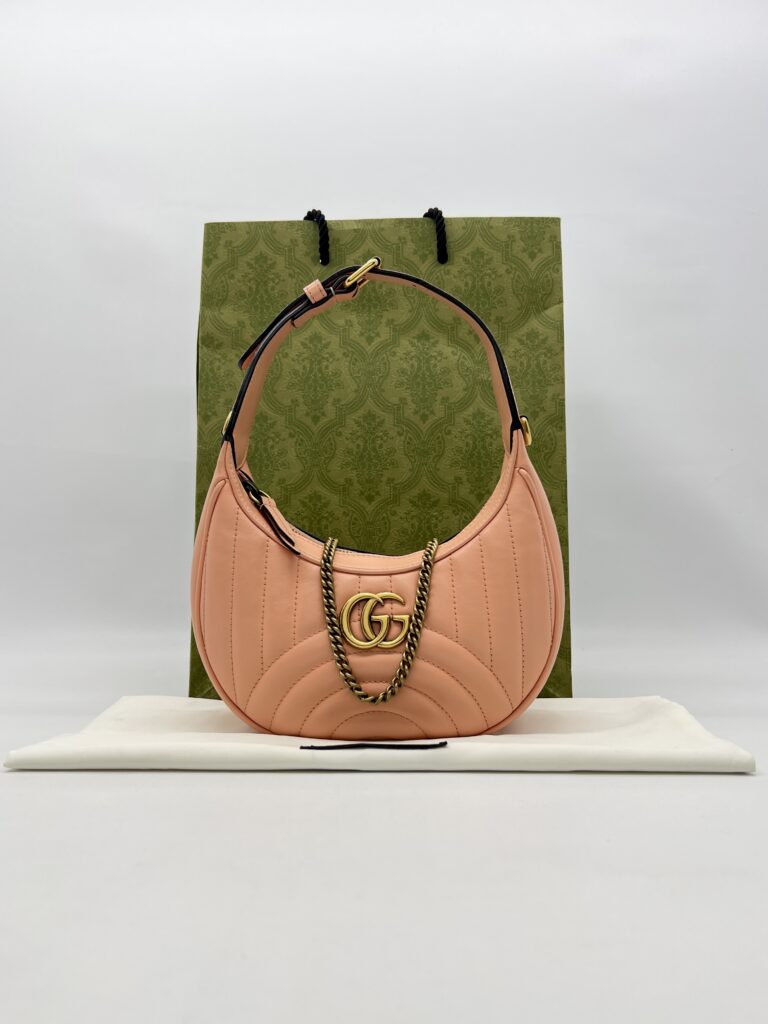 Gucci GG Marmont Mini Shoulder Leather Peachy Chic GHW