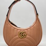 Gucci GG Marmont Mini Shoulder Leather Peachy Chic GHW