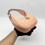 Gucci GG Marmont Mini Shoulder Leather Peachy Chic GHW