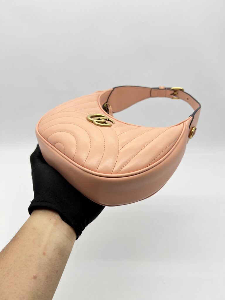 Gucci GG Marmont Mini Shoulder Leather Peachy Chic GHW