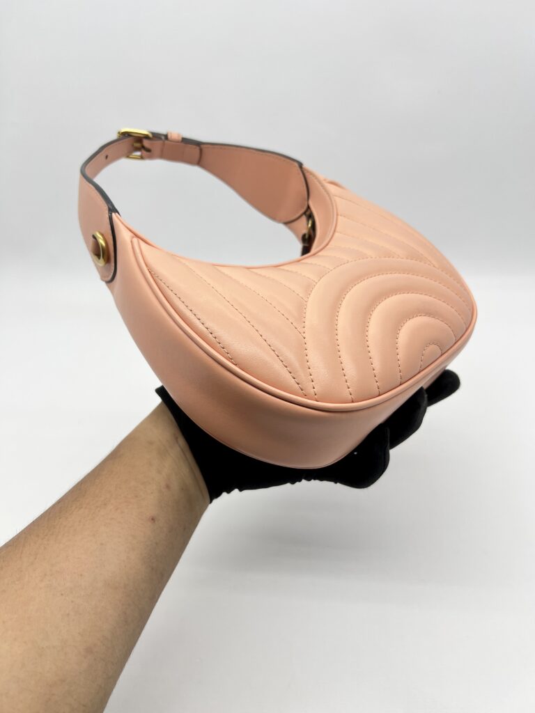Gucci GG Marmont Mini Shoulder Leather Peachy Chic GHW