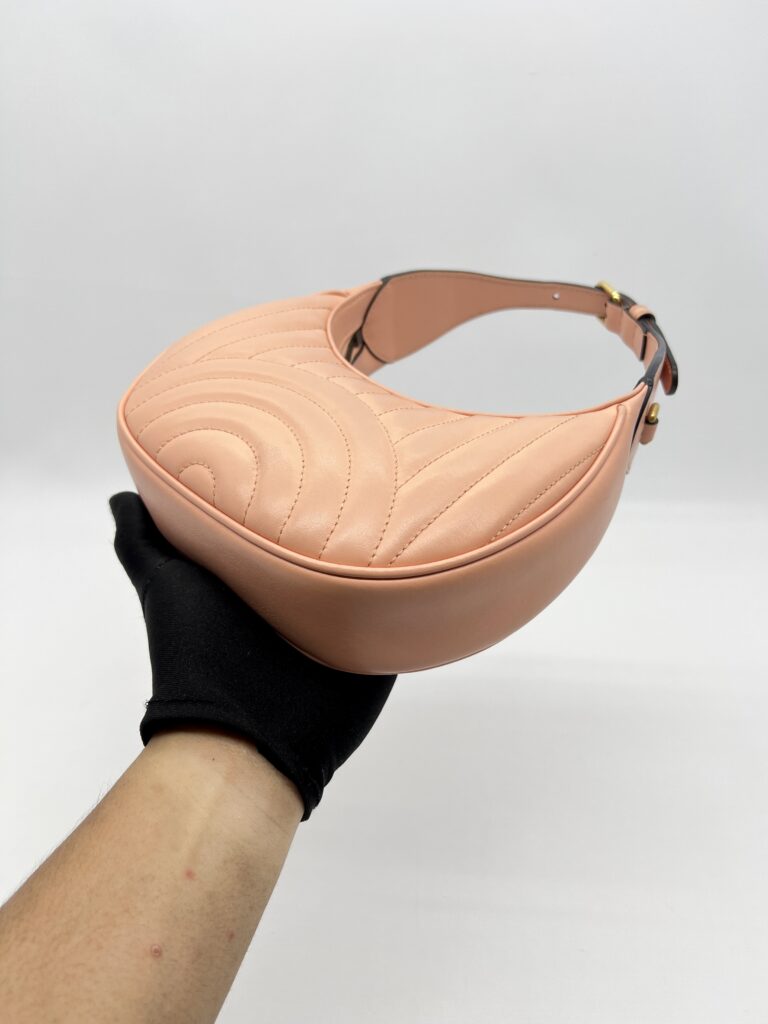 Gucci GG Marmont Mini Shoulder Leather Peachy Chic GHW