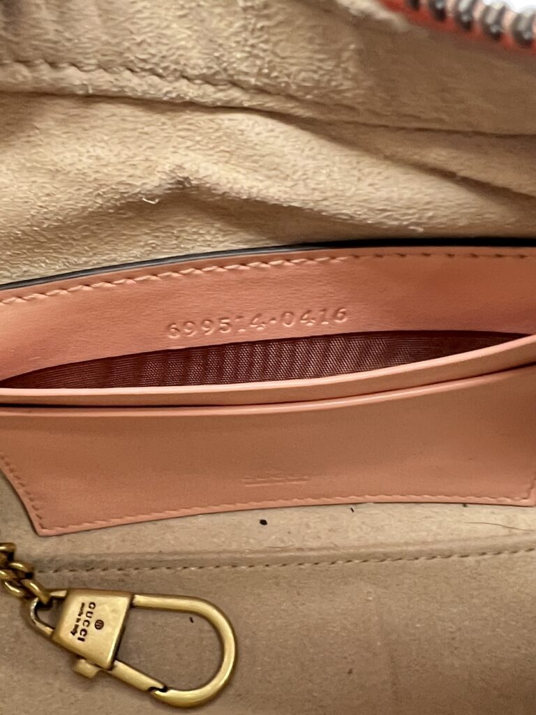 Gucci GG Marmont Mini Shoulder Leather Peachy Chic GHW