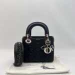 Dior Lady Dior Mini Black SHW