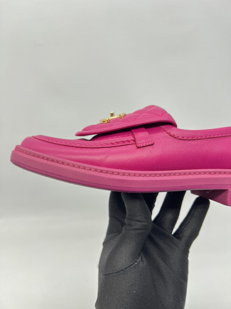 Chanel Moccasins Loafers Fuchsia GHW
