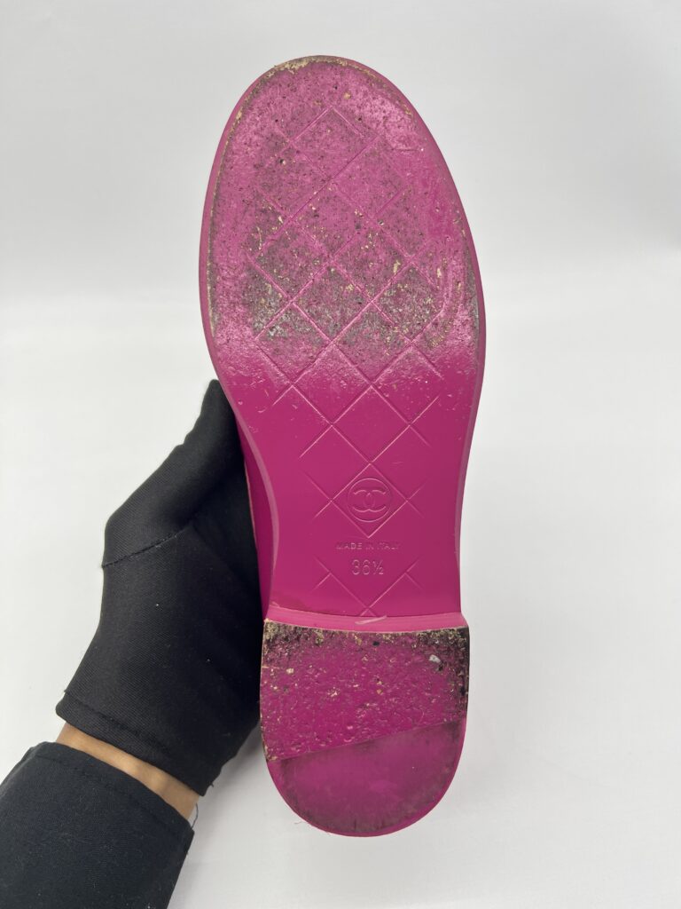 Chanel Moccasins Loafers Fuchsia GHW