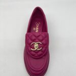 Chanel Moccasins Loafers Fuchsia GHW