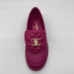 Chanel Moccasins Loafers Fuchsia GHW