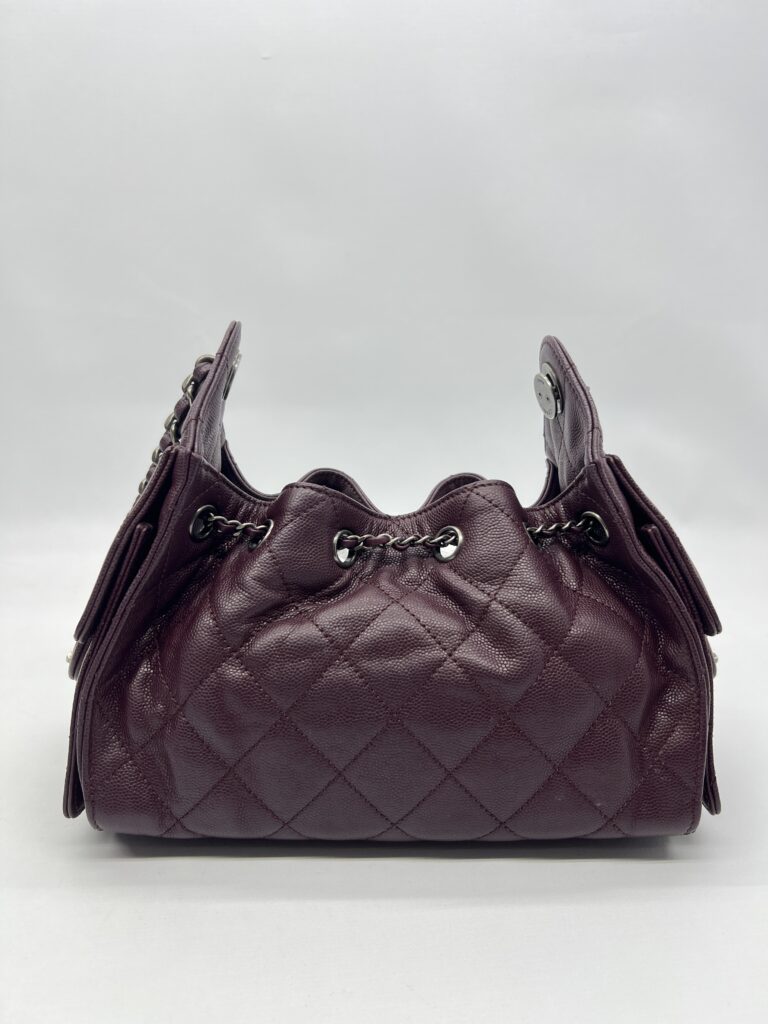 Chanel C25 Mini Caviar Dark Burgundy RHW