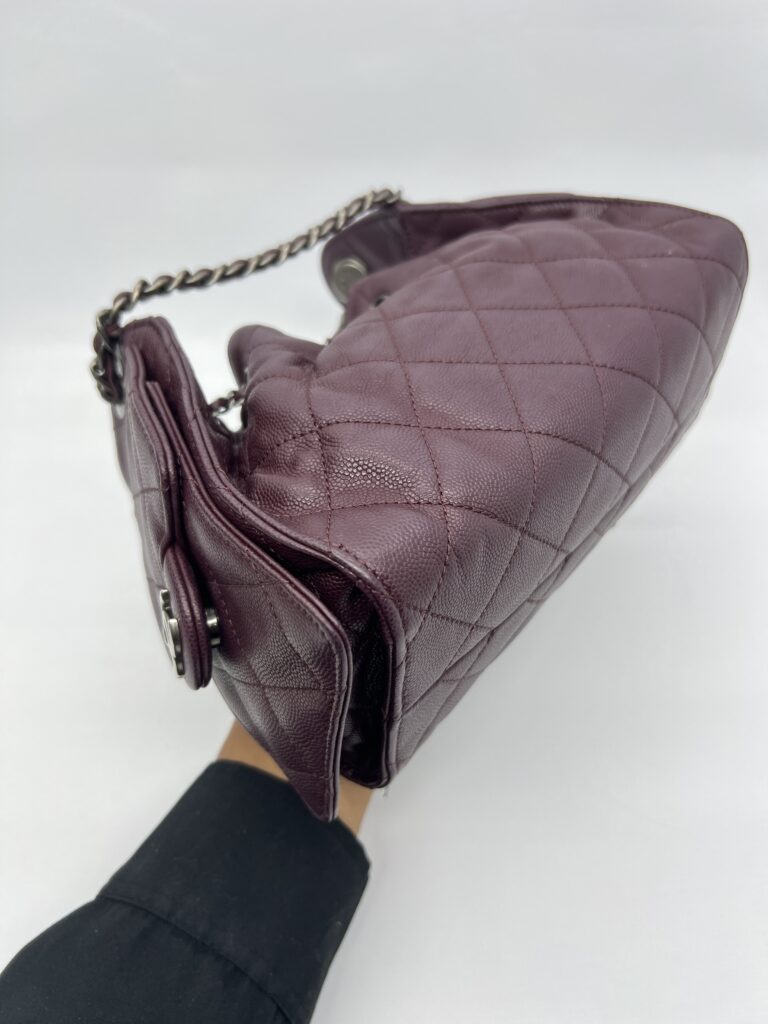 Chanel C25 Mini Caviar Dark Burgundy RHW