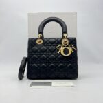 Dior Lady Dior Medium Lambskin Black GHW