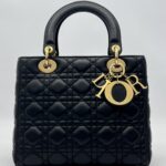 Dior Lady Dior Medium Lambskin Black GHW