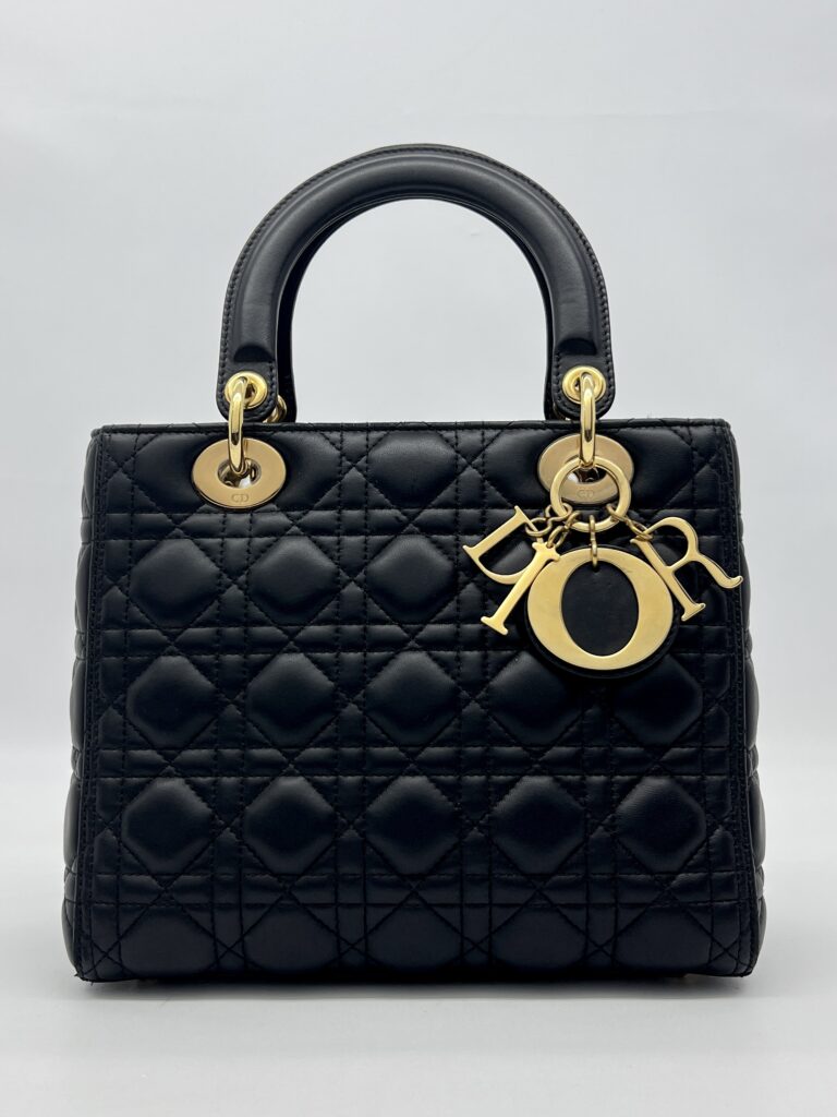 Dior Lady Dior Medium Lambskin Black GHW