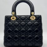 Dior Lady Dior Medium Lambskin Black GHW