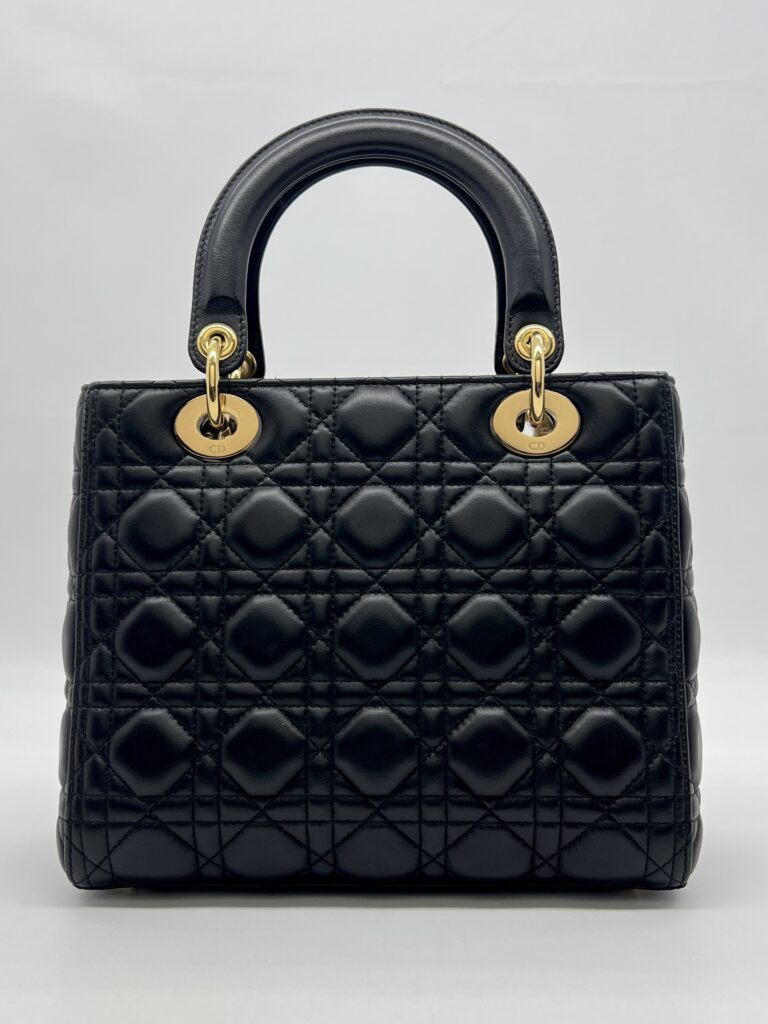 Dior Lady Dior Medium Lambskin Black GHW