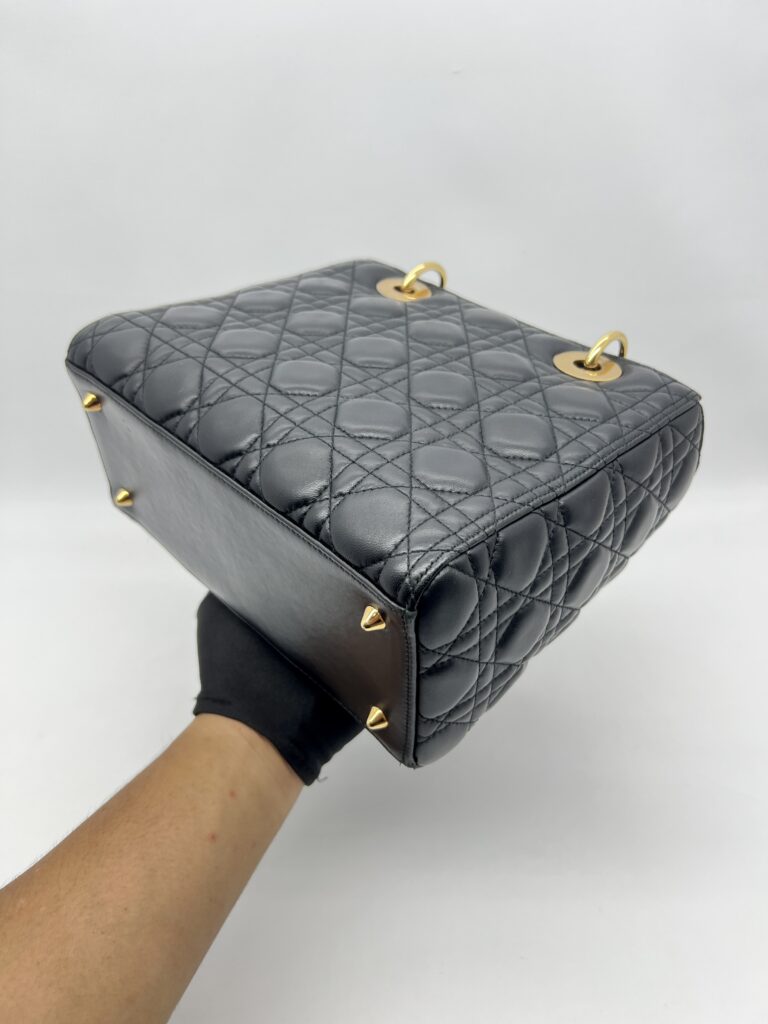 Dior Lady Dior Medium Lambskin Black GHW
