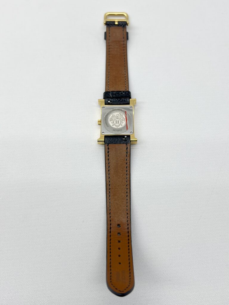 Hermes H Heure PM Epsom Noir GHW