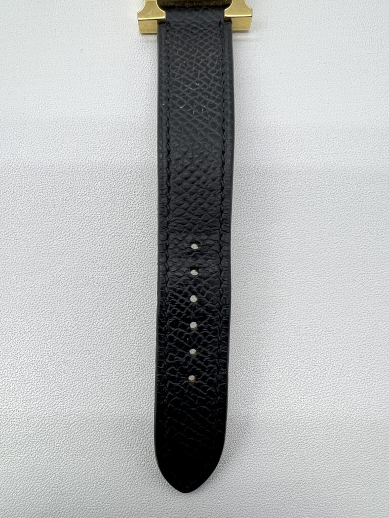 Hermes H Heure PM Epsom Noir GHW