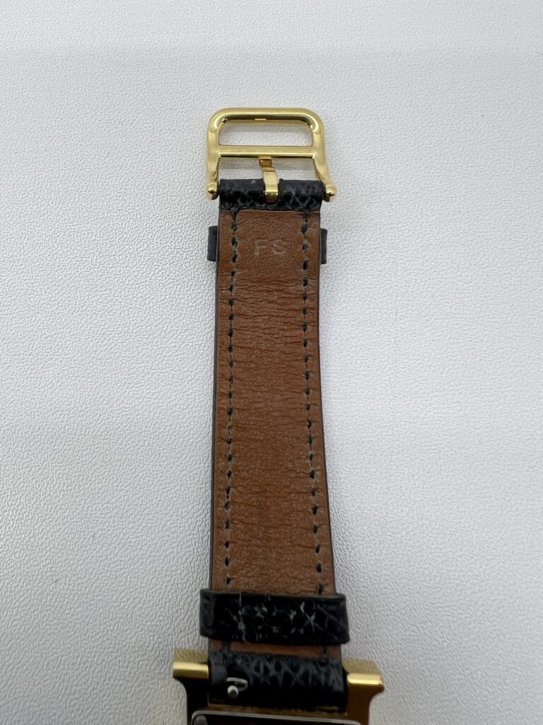 Hermes H Heure PM Epsom Noir GHW