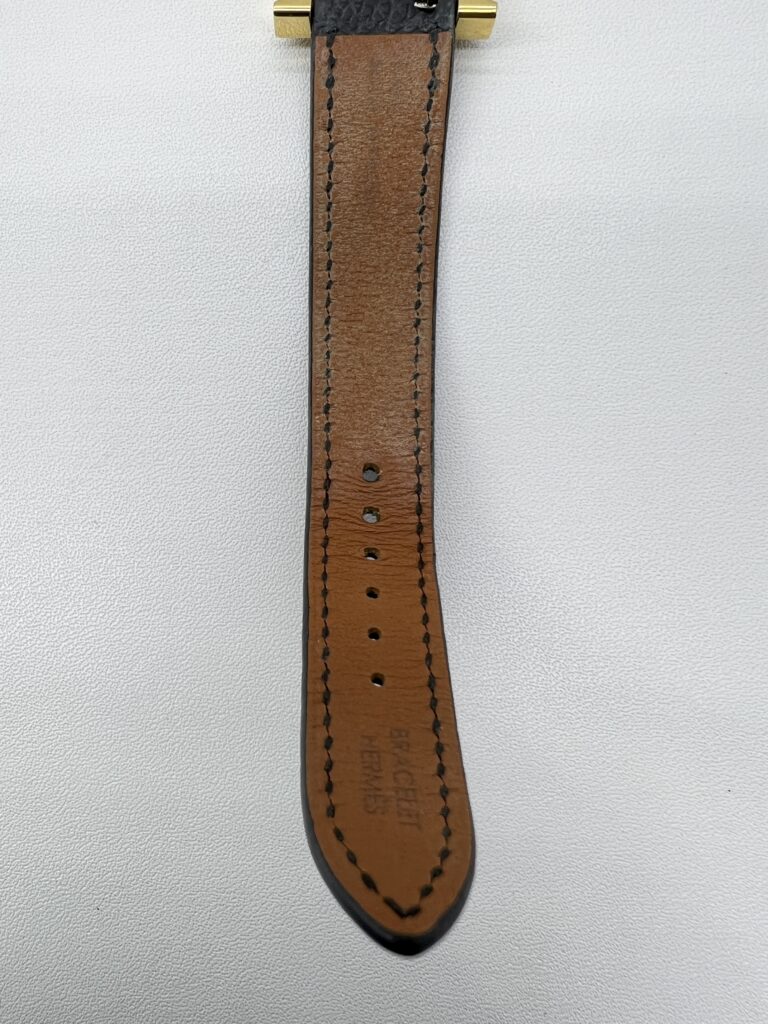 Hermes H Heure PM Epsom Noir GHW