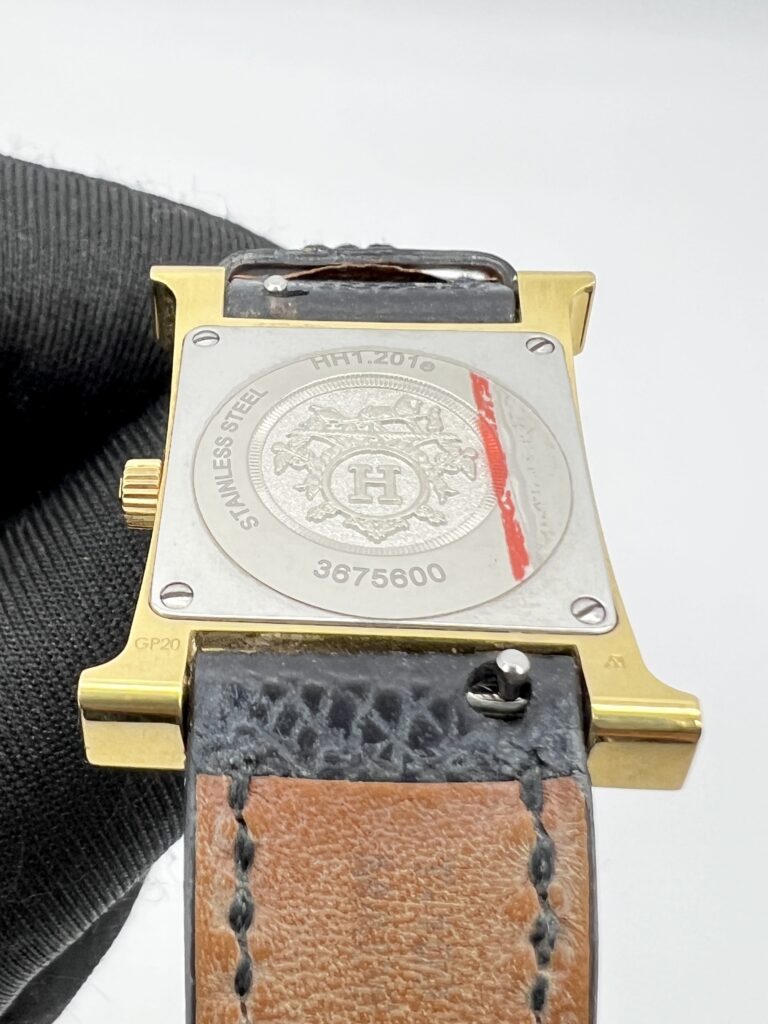 Hermes H Heure PM Epsom Noir GHW