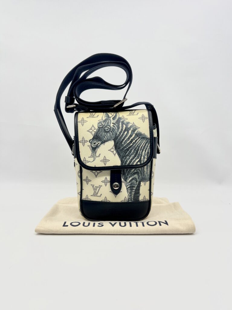 Louis Vuitton Savane Monogram Zebra Chapman White SHW